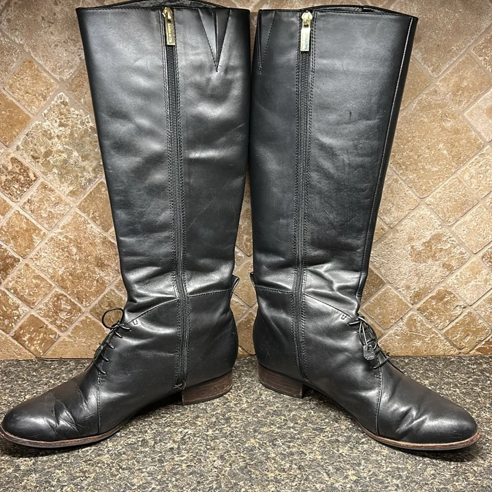 Louise et Cie Tall Lace up Black Boots - Picture 3 of 9